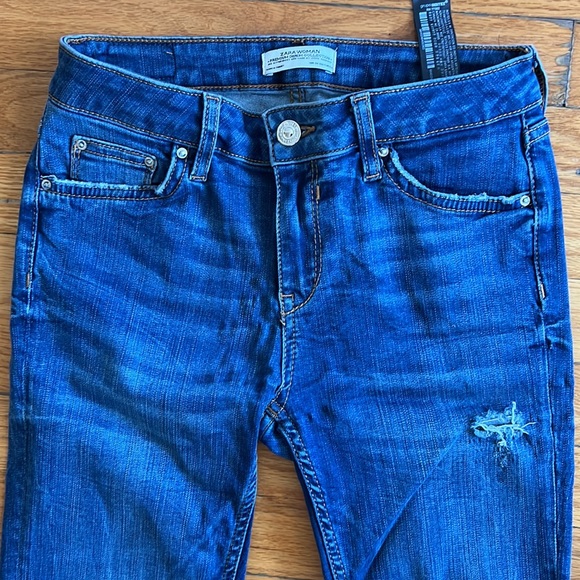 Zara women mid indigo skinny jeans - Picture 2 of 4